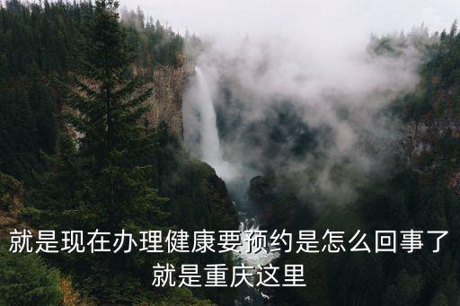 就是現(xiàn)在辦理健康要預(yù)約是怎么回事了就是重慶這里