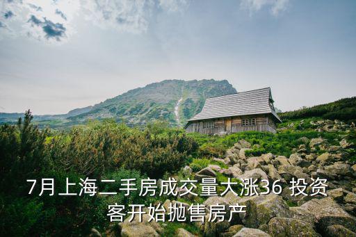 7月上海二手房成交量大漲36 投資客開始拋售房產