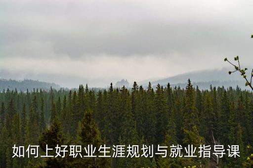 如何上好職業生涯規劃與就業指導課