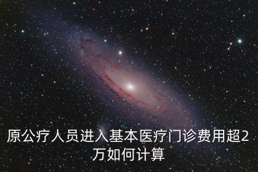 原公療人員進入基本醫療門診費用超2萬如何計算