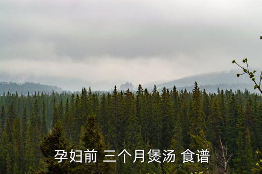 孕婦前三個月食譜,孕婦三個月食譜推薦