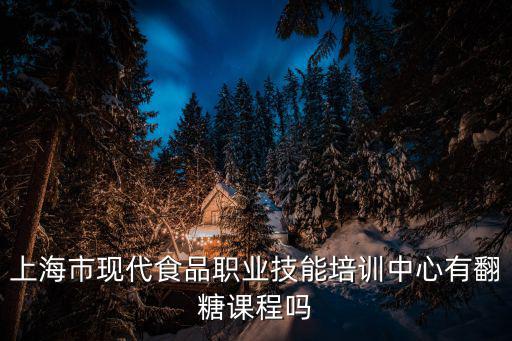 上海市現(xiàn)代食品職業(yè)技能培訓(xùn)中心有翻糖課程嗎