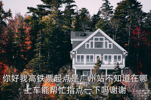 你好我高鐵票起點是廣州站不知道在哪上車能幫忙指點一下嗎謝謝