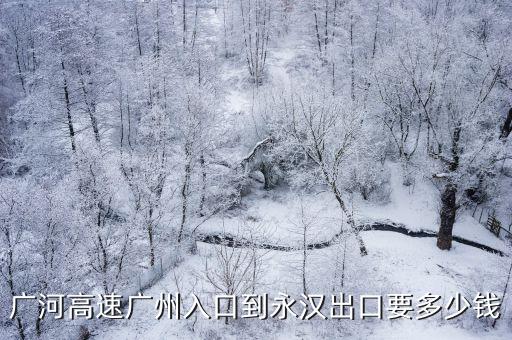 廣河高速廣州入口到永漢出口要多少錢