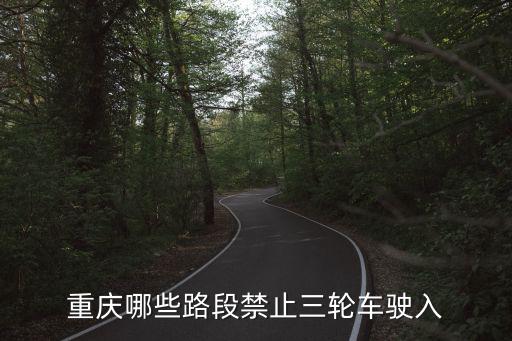 重慶哪些路段禁止三輪車駛入