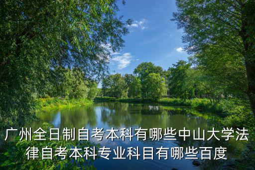 廣州全日制自考本科有哪些中山大學法律自考本科專業科目有哪些百度