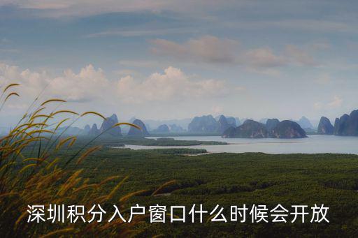 深圳積分入戶窗口什么時候會開放