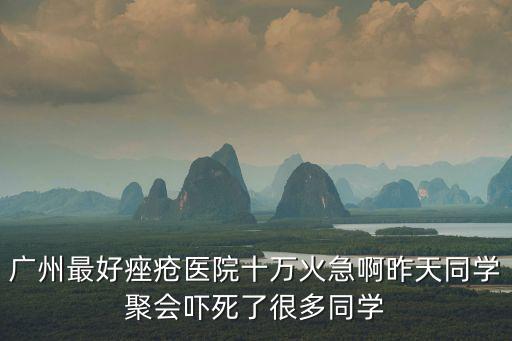廣州最好痤瘡醫院十萬火急啊昨天同學聚會嚇死了很多同學