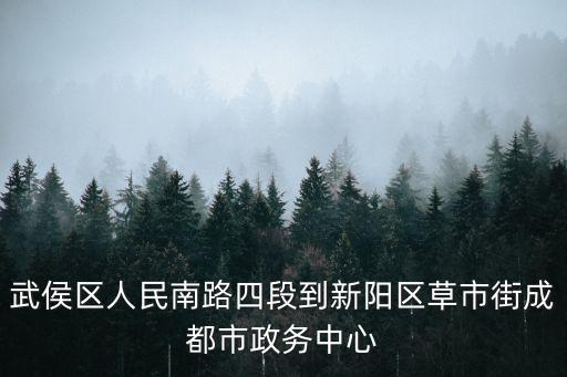 武侯區人民南路四段到新陽區草市街成都市政務中心