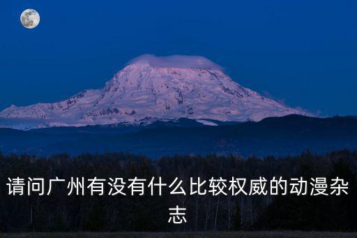 請問廣州有沒有什么比較權威的動漫雜志