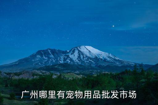 廣州哪里有寵物用品批發市場