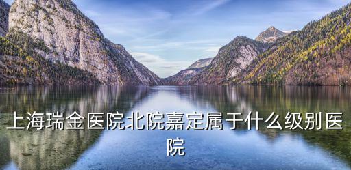 上海瑞金醫(yī)院北院嘉定屬于什么級別醫(yī)院
