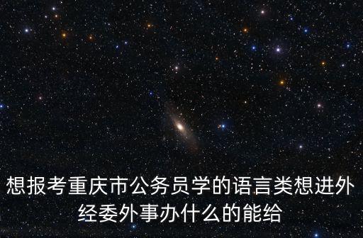想報考重慶市公務(wù)員學(xué)的語言類想進(jìn)外經(jīng)委外事辦什么的能給