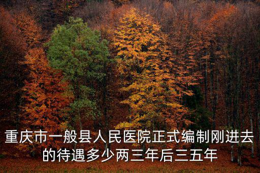 重慶市一般縣人民醫院正式編制剛進去的待遇多少兩三年后三五年