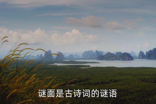 謎面是古詩詞的謎語