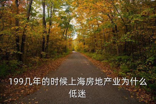 199幾年的時候上海房地產業為什么低迷