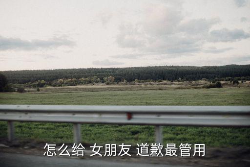 怎么給 女朋友 道歉最管用