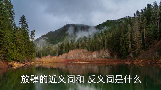 放肆反義詞,放肆-放縱的涵義:過分放縱和不受控制