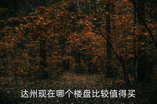 達州現在哪個樓盤比較值得買