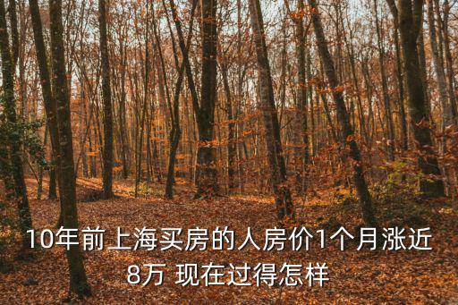 10年前上海買房的人房價1個月漲近8萬 現(xiàn)在過得怎樣