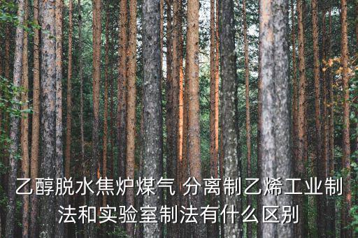 乙醇脫水焦?fàn)t煤氣 分離制乙烯工業(yè)制法和實(shí)驗(yàn)室制法有什么區(qū)別