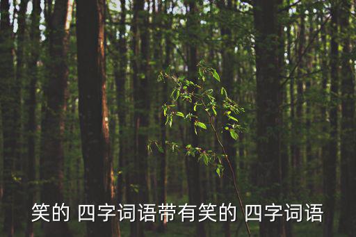 笑的 四字詞語帶有笑的 四字詞語