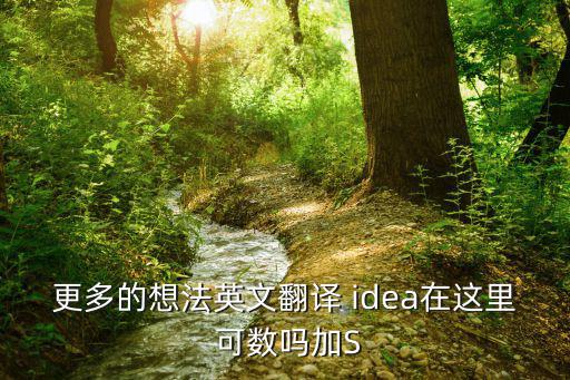 更多的想法英文翻譯 idea在這里 可數嗎加S