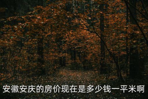 安徽安慶的房價現(xiàn)在是多少錢一平米啊