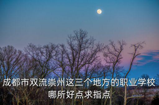 成都市雙流崇州這三個地方的職業學校哪所好點求指點