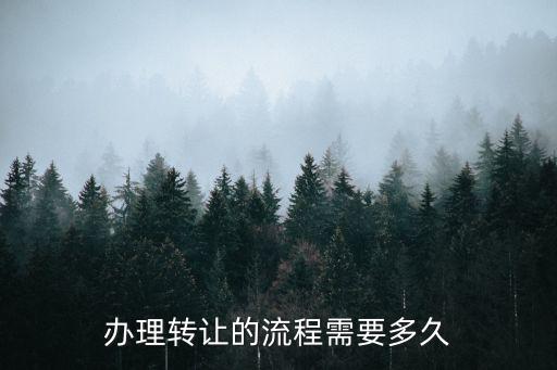 辦理轉(zhuǎn)讓的流程需要多久