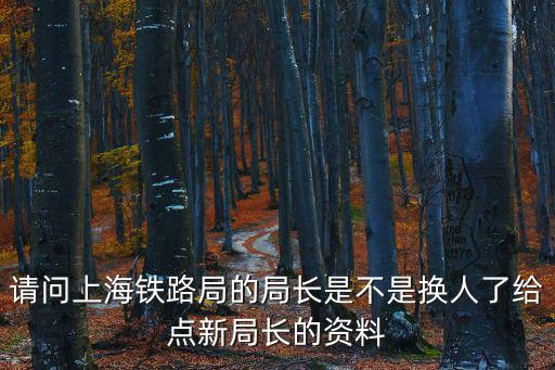 請問上海鐵路局的局長是不是換人了給點新局長的資料