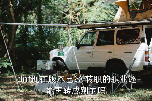  dnf現在版本已經 轉職的職業還能再轉成別的嗎