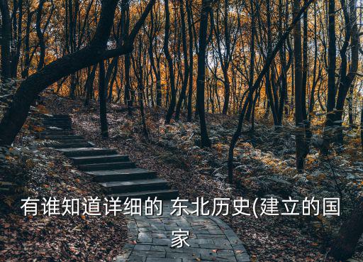 有誰知道詳細的 東北歷史(建立的國家