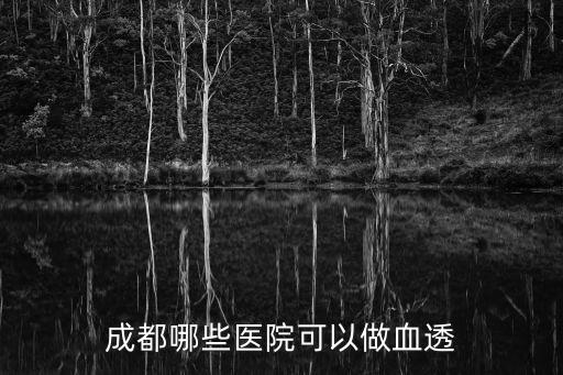成都哪些醫院可以做血透