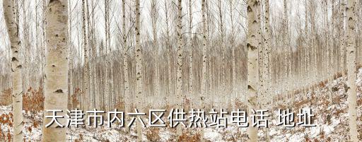 天津市內六區(qū)供熱站電話 地址