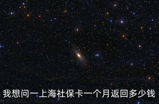 我想問(wèn)一上海社保卡一個(gè)月返回多少錢