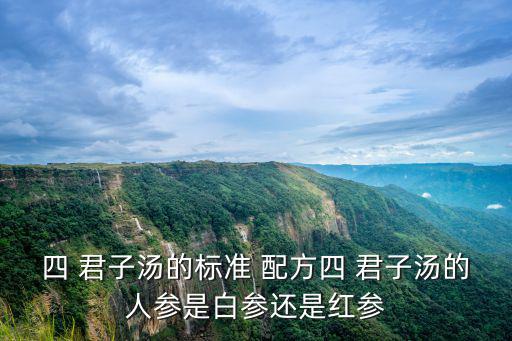 四 君子湯的標(biāo)準(zhǔn) 配方四 君子湯的人參是白參還是紅參