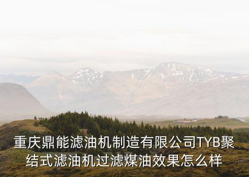 重慶鼎能濾油機(jī)制造有限公司TYB聚結(jié)式濾油機(jī)過濾煤油效果怎么樣
