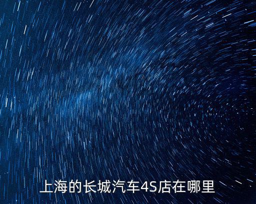 上海的長城汽車4S店在哪里