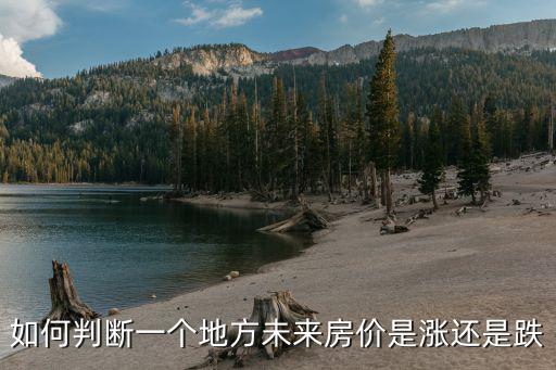 如何判斷一個地方未來房價是漲還是跌