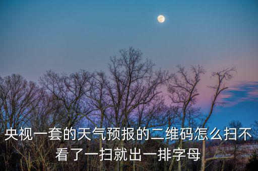 央視一套的天氣預(yù)報(bào)的二維碼怎么掃不看了一掃就出一排字母