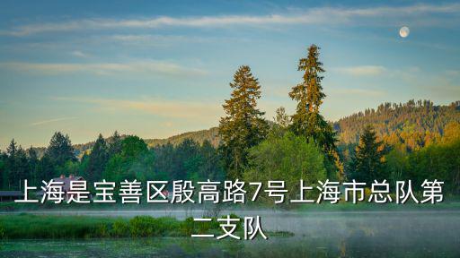 上海是寶善區(qū)殷高路7號上海市總隊第二支隊