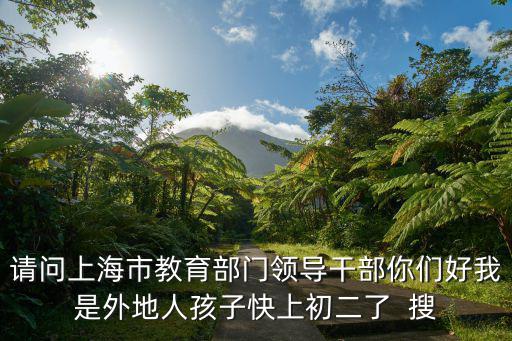 請問上海市教育部門領(lǐng)導(dǎo)干部你們好我是外地人孩子快上初二了  搜