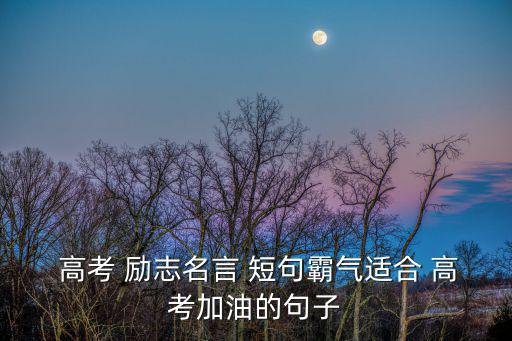  高考 勵(lì)志名言 短句霸氣適合 高考加油的句子