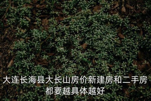 大連長海縣大長山房價新建房和二手房都要越具體越好