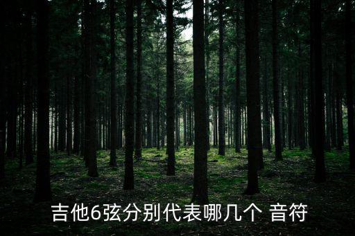  吉他6弦分別代表哪幾個(gè) 音符