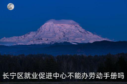 長寧區就業促進中心不能辦勞動手冊嗎