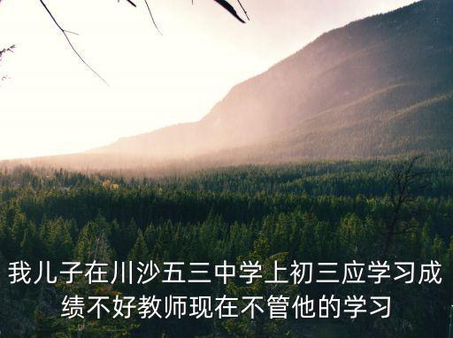 我兒子在川沙五三中學(xué)上初三應(yīng)學(xué)習(xí)成績(jī)不好教師現(xiàn)在不管他的學(xué)習(xí)