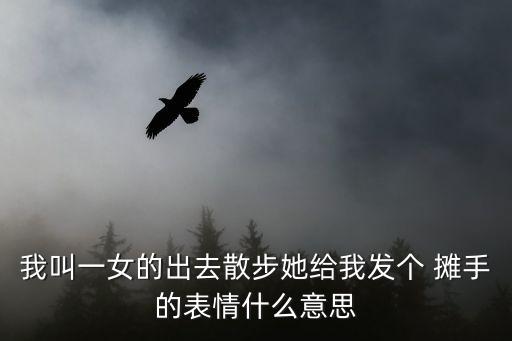 我叫一女的出去散步她給我發個 攤手的表情什么意思