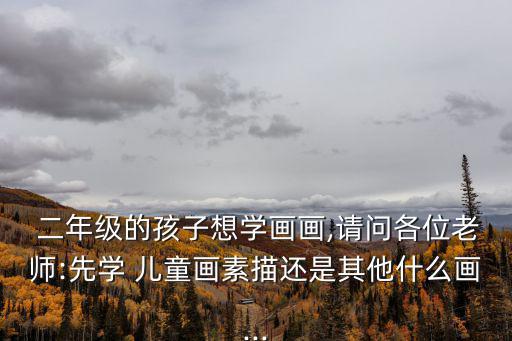 二年級(jí)兒童畫(huà),選擇繪畫(huà)材料和畫(huà)風(fēng)孩子能獲得什么?